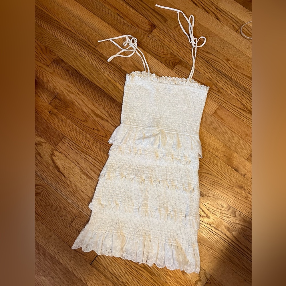 White mini dress